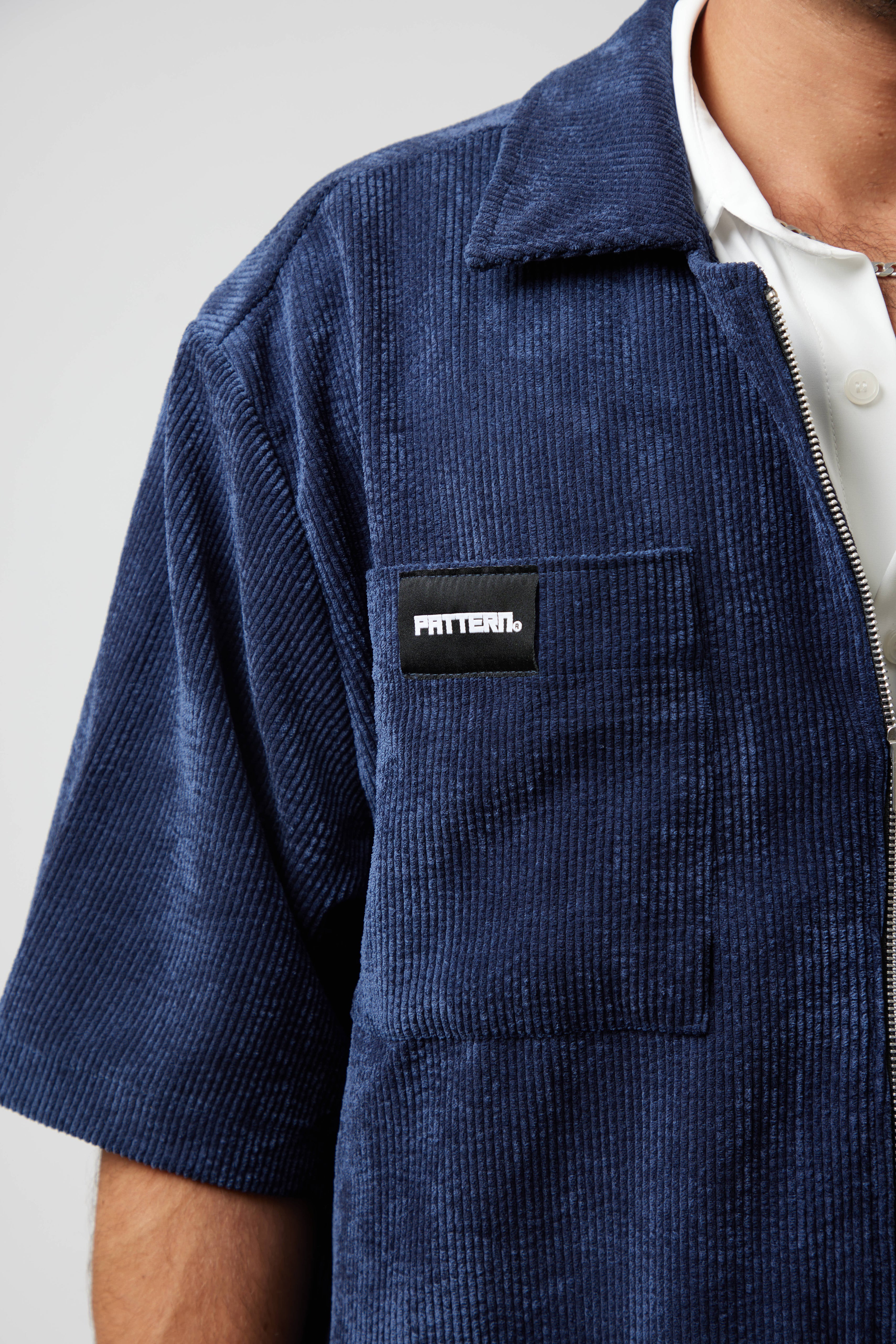 Italian Corduroy Zip Shirt