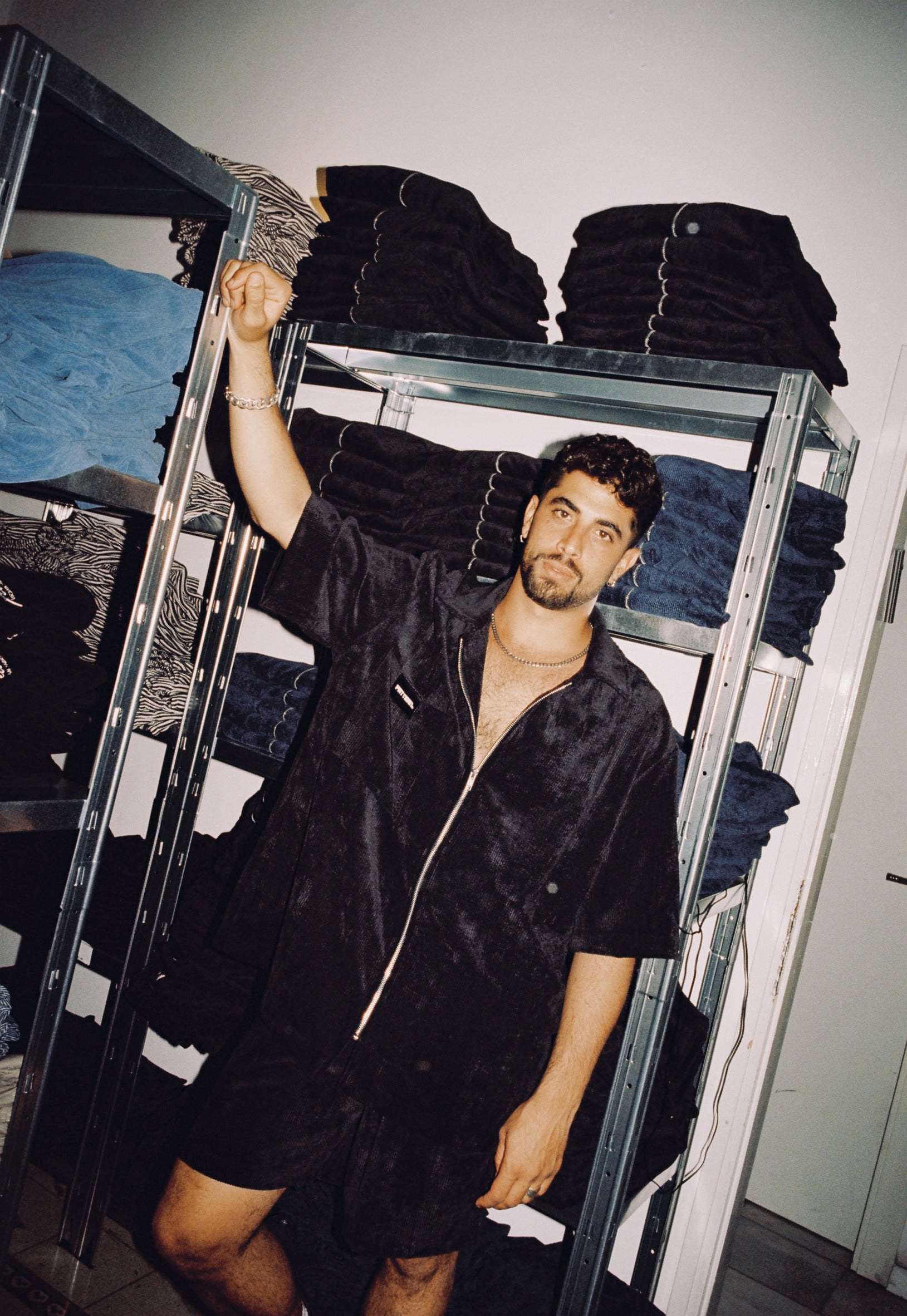 Italian Corduroy Zip Shirt