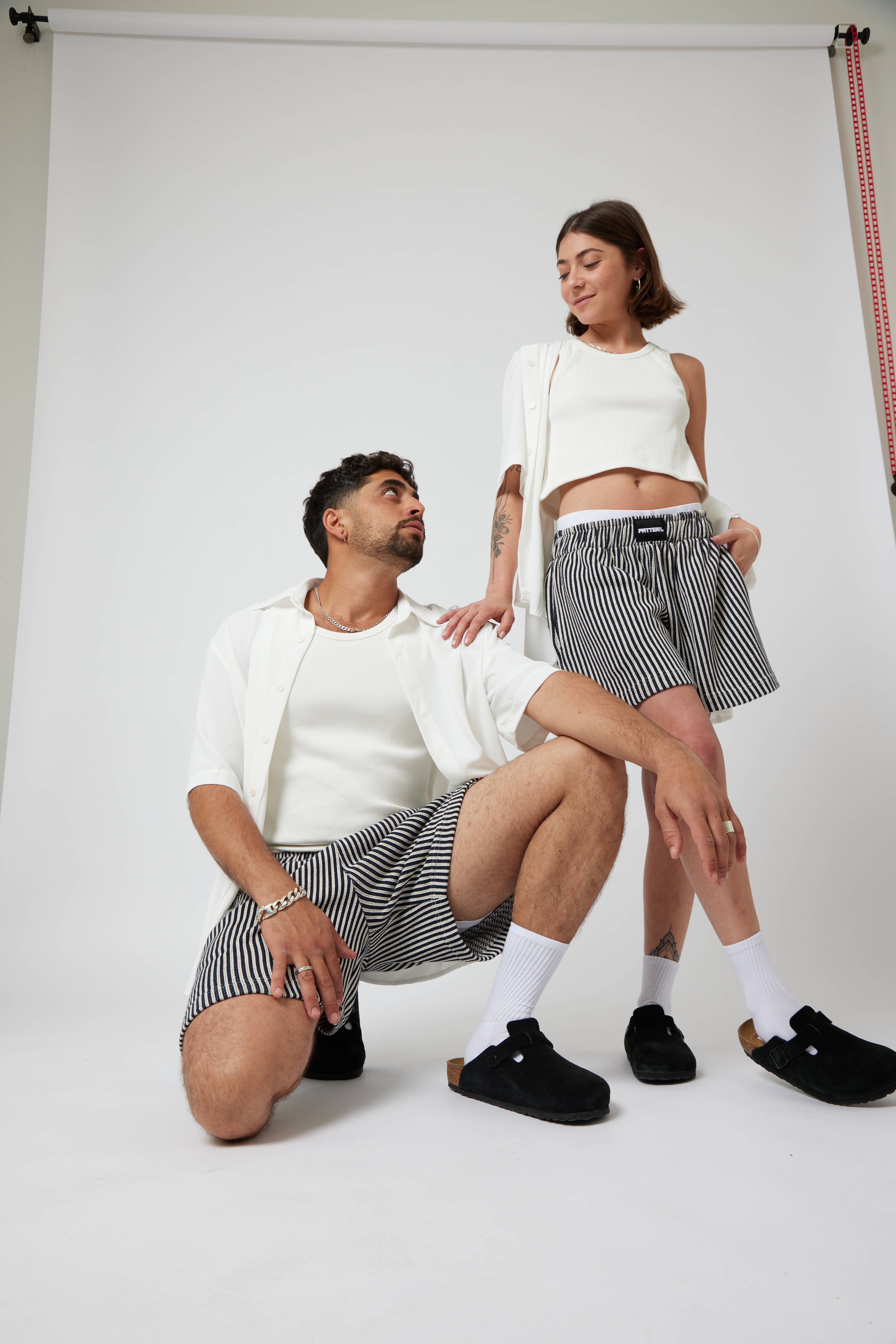 Striped Shorts navy