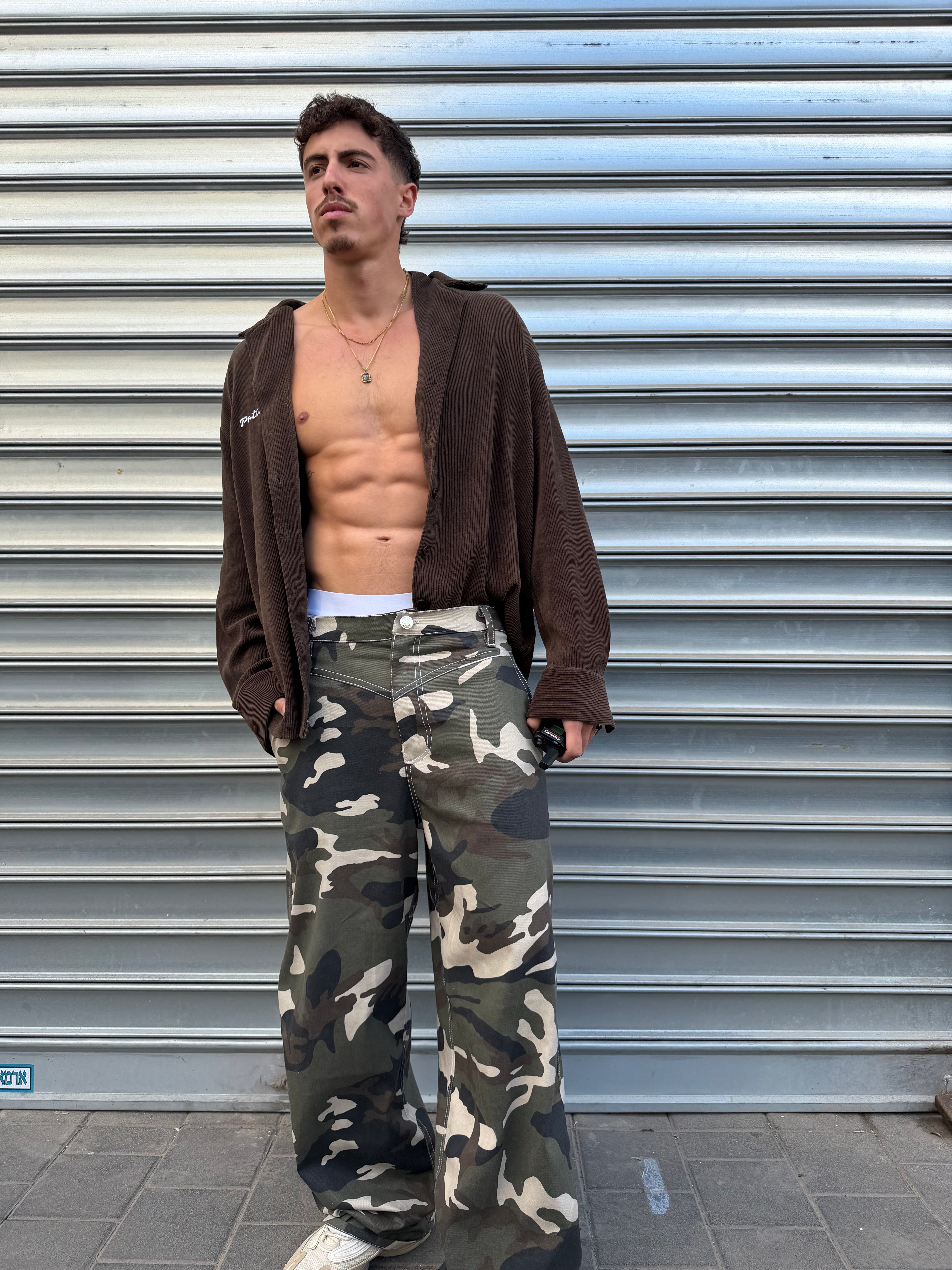 Dark Camo Baggy Jeans