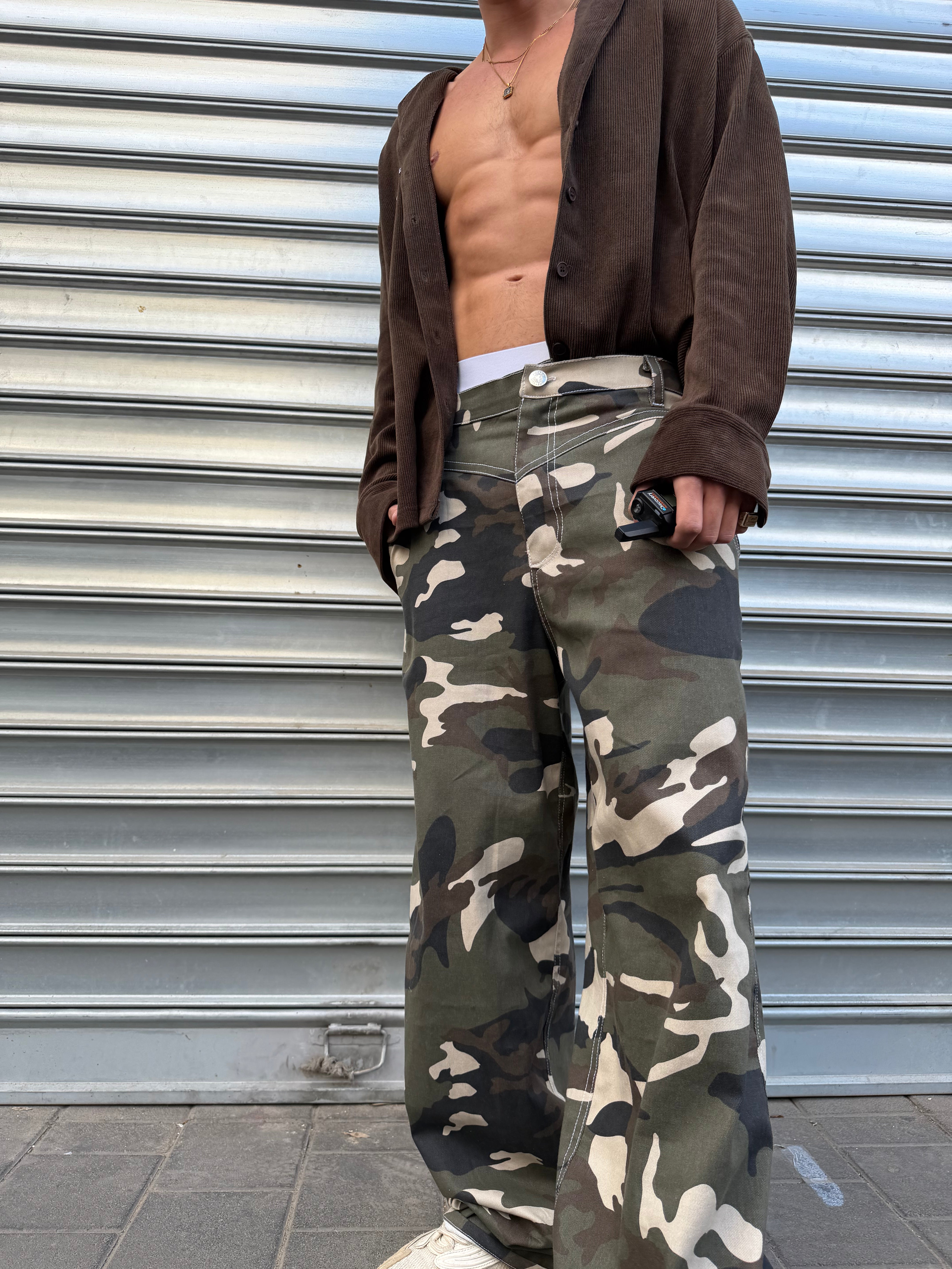 Dark Camo Baggy Jeans