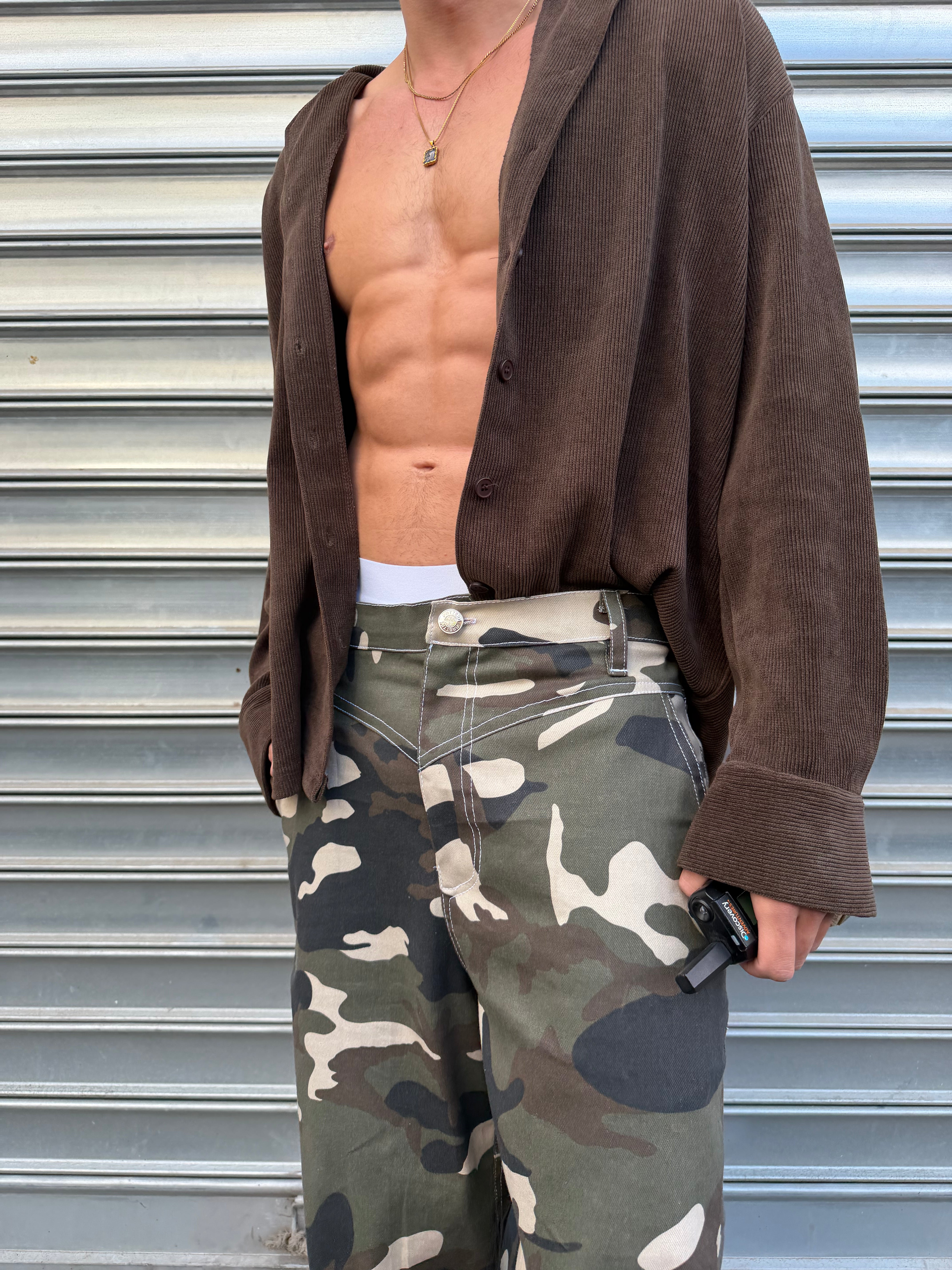 Dark Camo Baggy Jeans