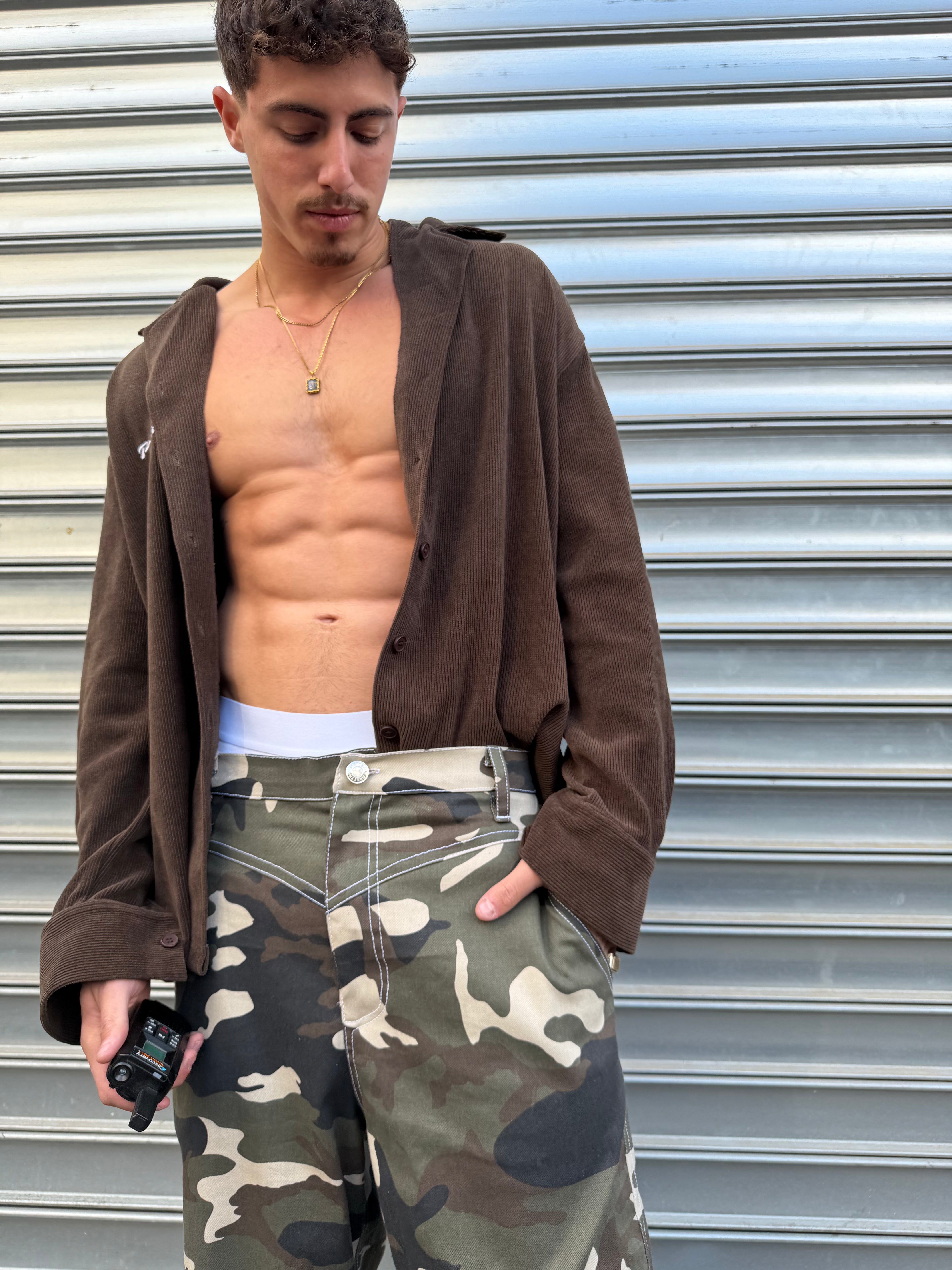 Dark Camo Baggy Jeans