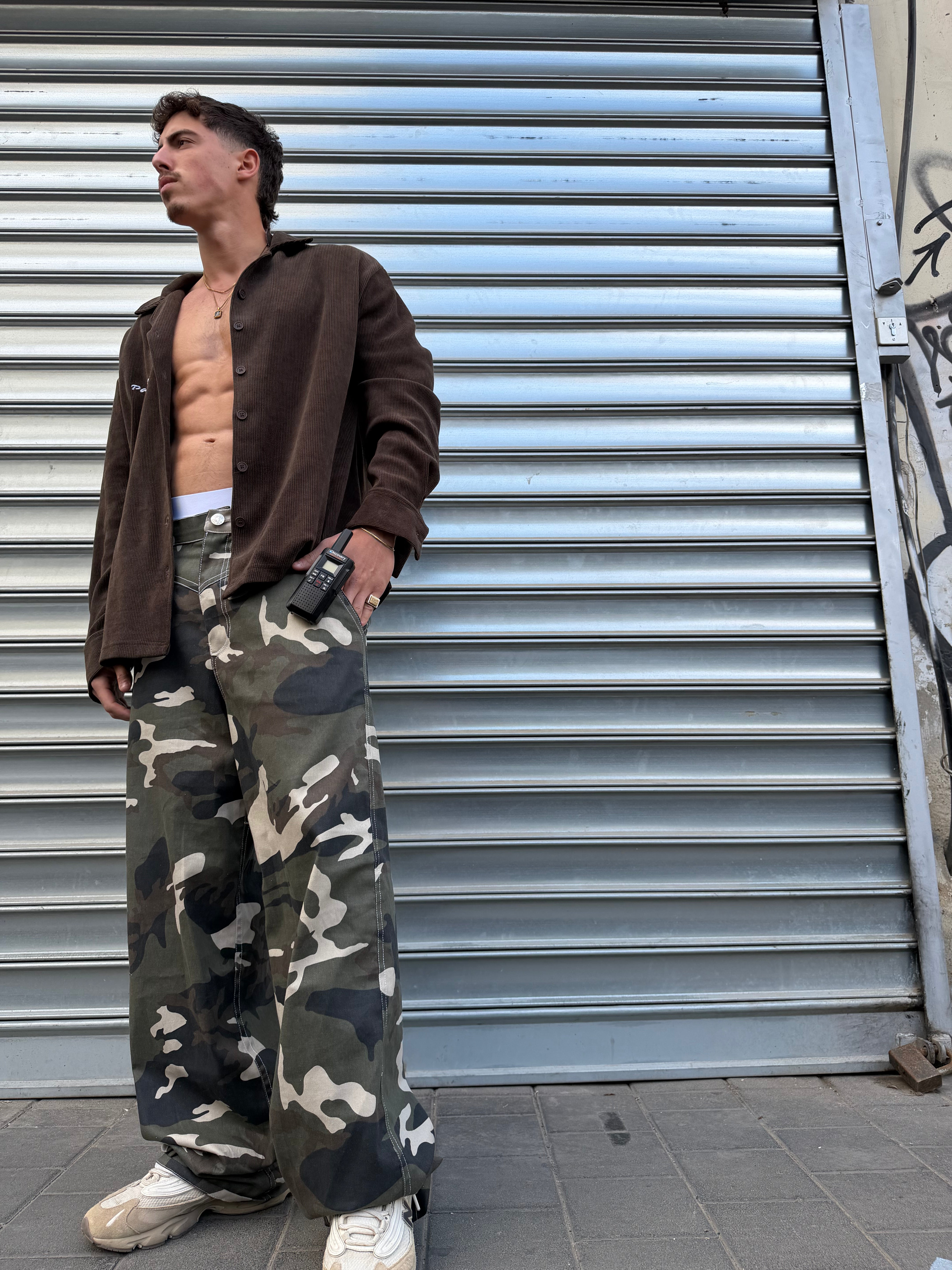 Dark Camo Baggy Jeans