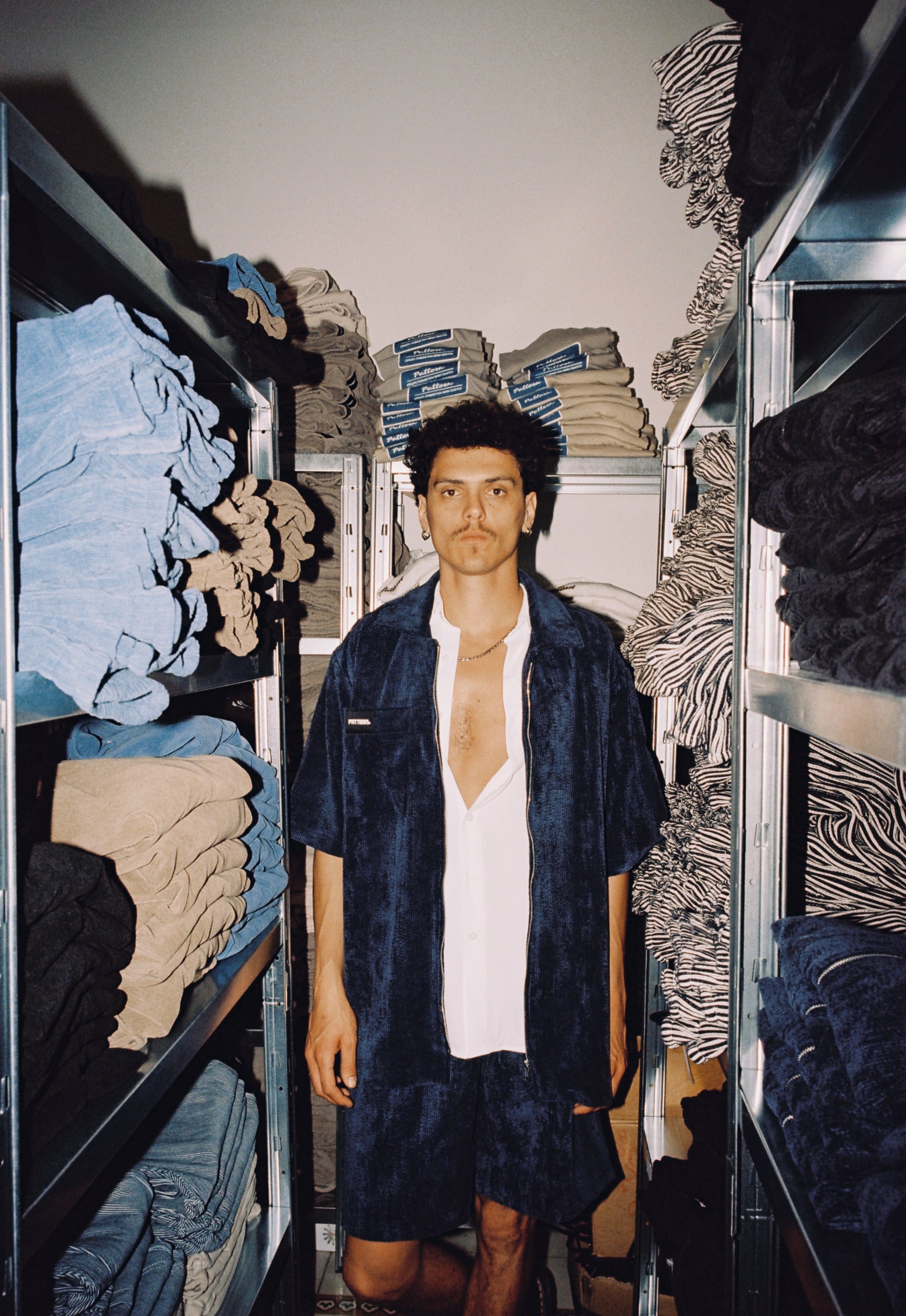 Italian Corduroy Zip Shirt