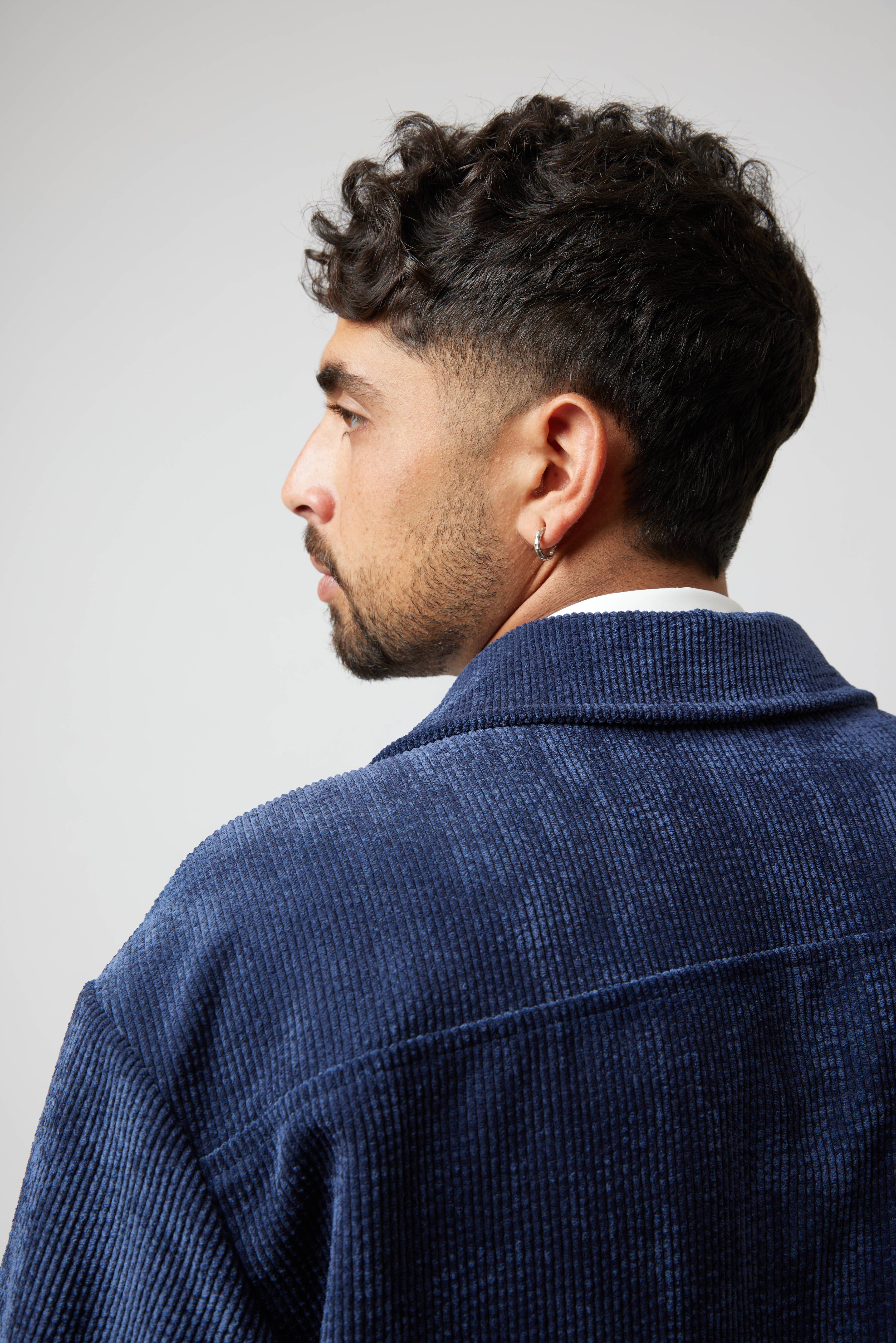 Italian Corduroy Zip Shirt