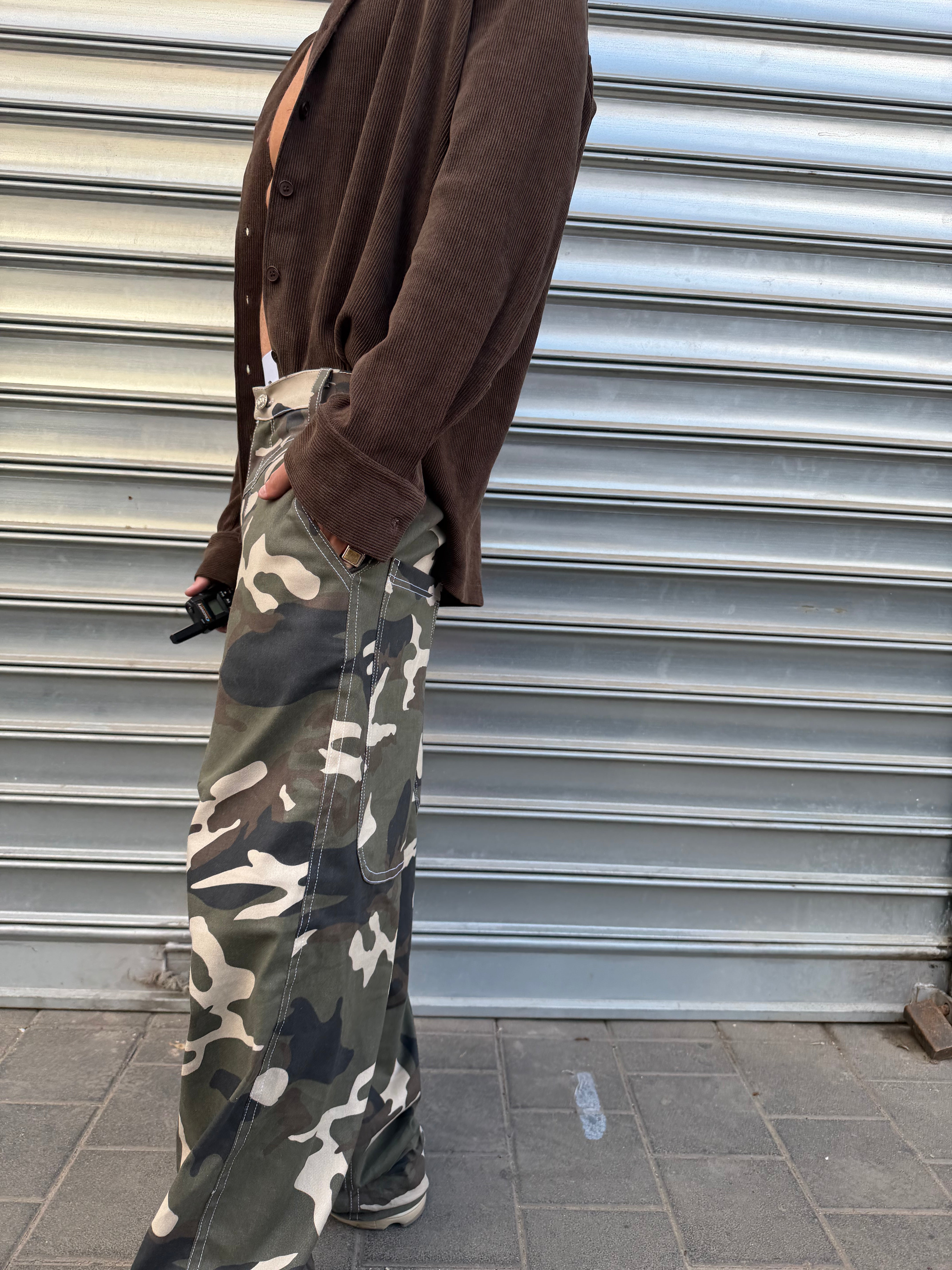 Dark Camo Baggy Jeans