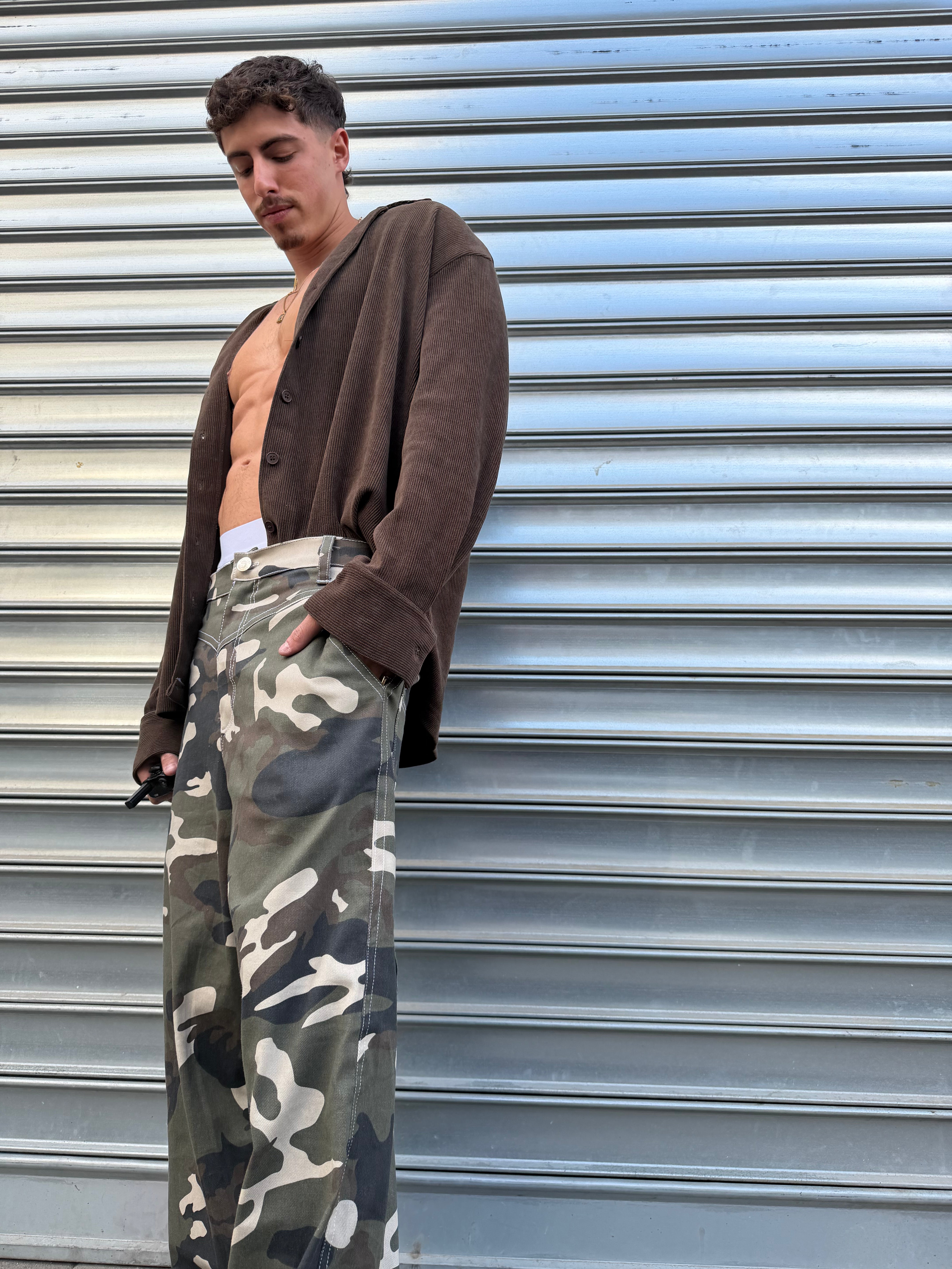 Dark Camo Baggy Jeans