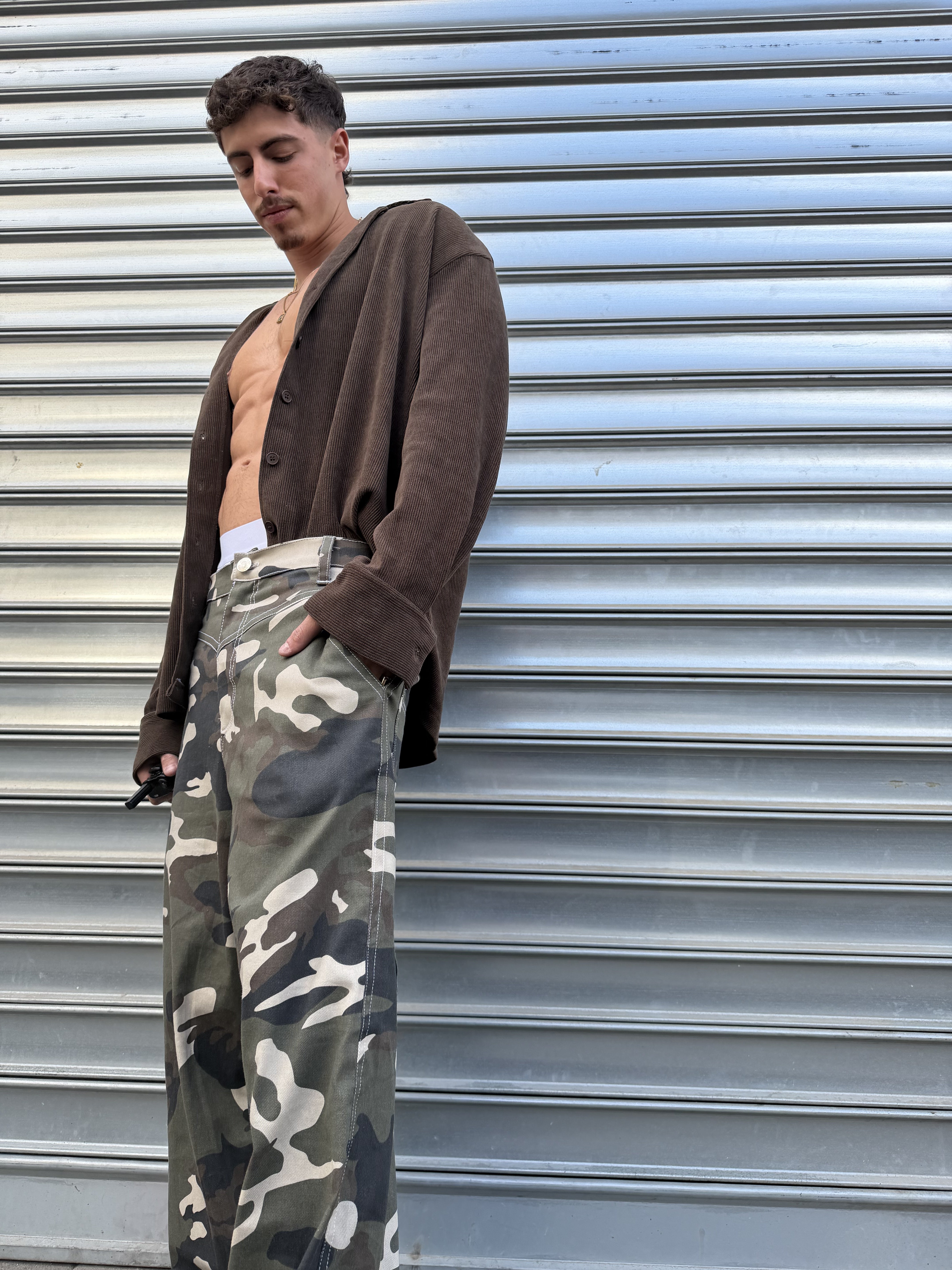 Dark Camo Baggy Jeans